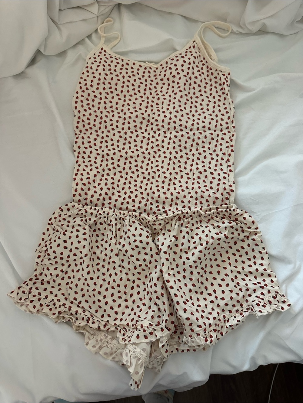 Brandy Melville Strawberry PJ set